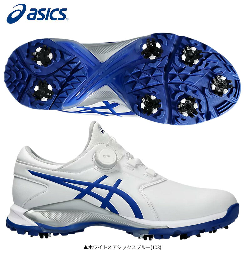 【22日23時59分まで配布!最大7,000円引きクーポン！】【送料無料】アシックス GEL-ACE PRO M BOA 1111A229 ゴルフシューズ ホワイト×アシックス ブルー(103)