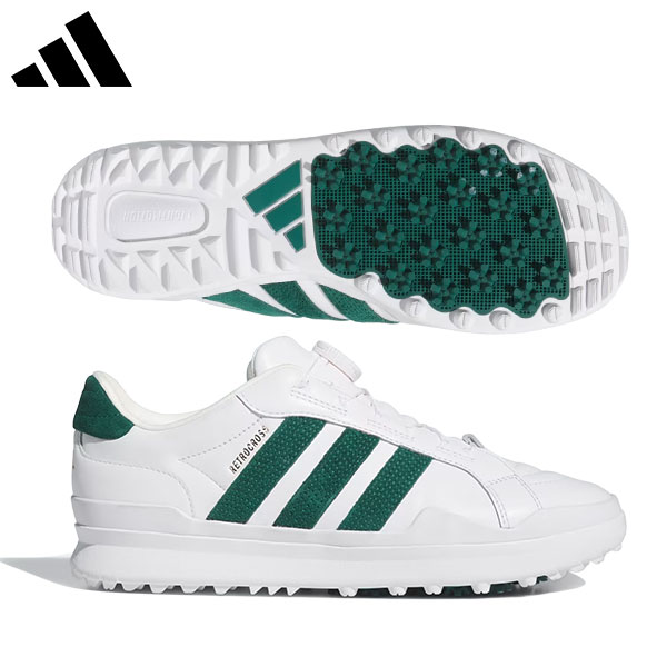 アディダス レトロクロス グリップモア ボア OMO14 スパイクレス ゴルフシューズ クラウドホワイト×カ..