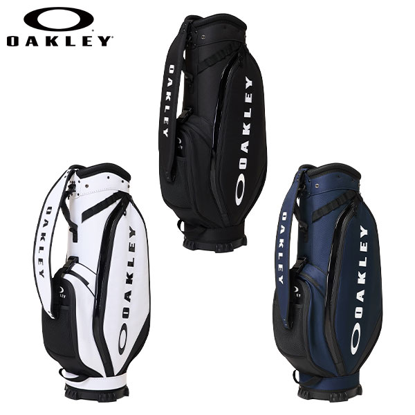 ｜カート ｜6分割 ｜8.5型 ｜47インチ対応 ｜ポリエステルこの商品の特徴即日出荷フードカバーが見つからないなどキャディバッグのよくある質問ネームプレートの刻印についてPitch Black(021)White(100)Fathom(6AC)ポリエステル素材とPU素材を組み合わせたキャディーバッグ。しっかりとした成型ハンドルと、パッド入りのショルダーストラップで持ち運びの際に体に負荷を掛けにくい構造。サイドはエナメルロゴのアップリケで価値観を演出。口枠は6分割構造の8.5型サイズで47インチ対応。フード付き。スペック型番FOS902367素材ポリエステル100％サイズ8.5型,2.6kg,47インチ対応25cm×127cm×38cmカラーPitch Black(021)White(100)Fathom(6AC)口枠6分割原産国中国※使用している素材や生地の状態によっては、サイズ仕様(cm)に多少の差異が生じる場合がございます。予めご了承ください。※商品ページをご覧頂いた際にパソコン・モバイル端末のディスプレイ環境によって、商品の色味が実物と異なって見える場合がございます。予めご了承ください。発売日：2026年Oakley Caddie Bag 19.0 ゴルフバッグ