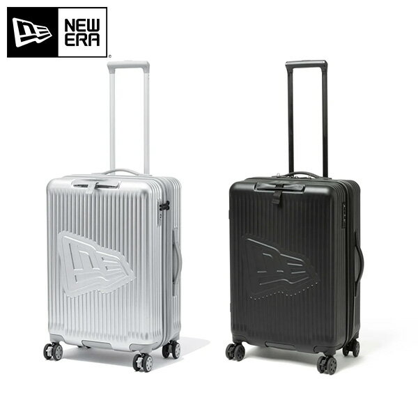 即日出荷シルバー(SIL)ブラック(BLK)※キャップと金具は商品に含まれていません。New Era Flagロゴがエンボスで入るオリジナルボディーを採用したキャリーケース。■表面・メインハンドルにプラスして便利なキャリーハンドルを4箇所搭載（上面2、側面1、底面1）・Boxロゴデザインのブランドプレートが付属・New Era Flagロゴが刻印されたオリジナルスライダー（メインファスナー）・TSAロック搭載・メインファスナーにはYKKタフジッパーを採用・ホイールにはストッパーを搭載・サブファスナーの開閉により容量の調整が可能・Cap Clipの装着が可能なテープ付きのオリジナルハンドル（テープは着脱可能）■内面・ライニングにアーカイブ・ブランドロゴの総柄生地を採用・ボックスの両面に荷物が落ちにくいフルファスナーカバーフラップを採用・カバーフラップ全面にファスナーポケット / クッション付きのスロットインポケット搭載スペック素材ポリカーボネート+ABS樹脂サイズ内寸：約 H580×W420×D250-310mm外寸：約 H660×W450×D260-320mm重量：4.1kg容量60-66Lカラーシルバー(SIL)ブラック(BLK)機能機内持込不可容量目安3-5泊拡張機能搭載発売日：2026年スーツケース NEW ERA Carry Case MEDIUM