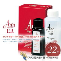 アン ヘアカラー ER（エル） 22E（自然な黒色）Ann 赤箱【ヘアカラー 白髪染め おしゃれ染め 白髪隠し 白髪カバー 白髪かくし 白髪染め サロン専売 業務用 プロ仕様 美容室 理容室】