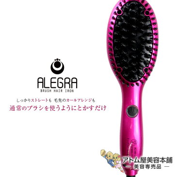 【あす楽!送料無料!】アレグラ ヘアアイロン TF-3916<ブラシ型ヘアアイロン>海外使用可能【ミニブラシヘアアイロン ストレート カールアレンジ 毛先アレンジ 前髪アレンジ ボリュームアップ】