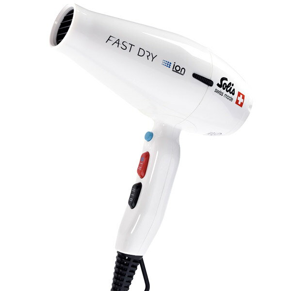 【送料無料！】ソリス ドライヤー ファーストドライ ホワイト（SD381W）タイプ381シリーズ【Solis 381 軽量 業務用 サロン プロ仕様 プロ用 大風量 マイナスイオン プロフェッショナル ファストドライ FAST DRY】