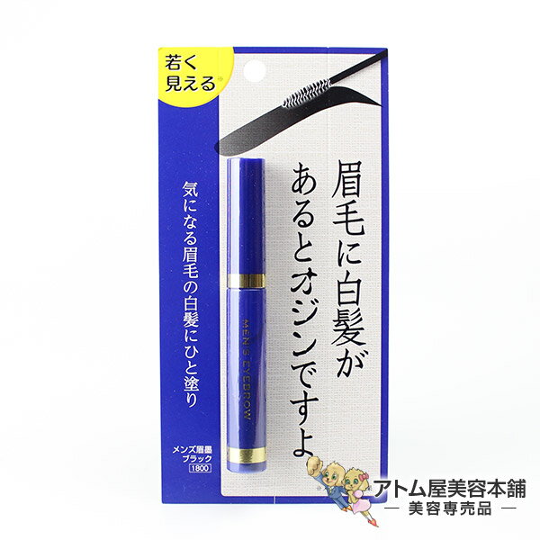 楽天アトム屋美容本舗　〜美容専売品〜メンズ眉墨 ブラック【眉毛の白髪隠し 眉毛 眉 白髪隠し 白髪カバー アイブロー アイブロウ メンズコスメ 男性用コスメ メンズ眉毛 メーキャップ めんずまゆずみ】