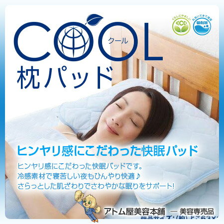 サラッと快適COOL枕パッド（クール枕パッド）【冷却 首 カバー 冷却パッド 冷却素材 冷却パッド 快眠 丸洗い パッド 快適 涼しい ひんやり 睡眠サポート 快眠パッド 快適寝具 Cool エコ ひんやりパッド 接触冷感 フィールクール】