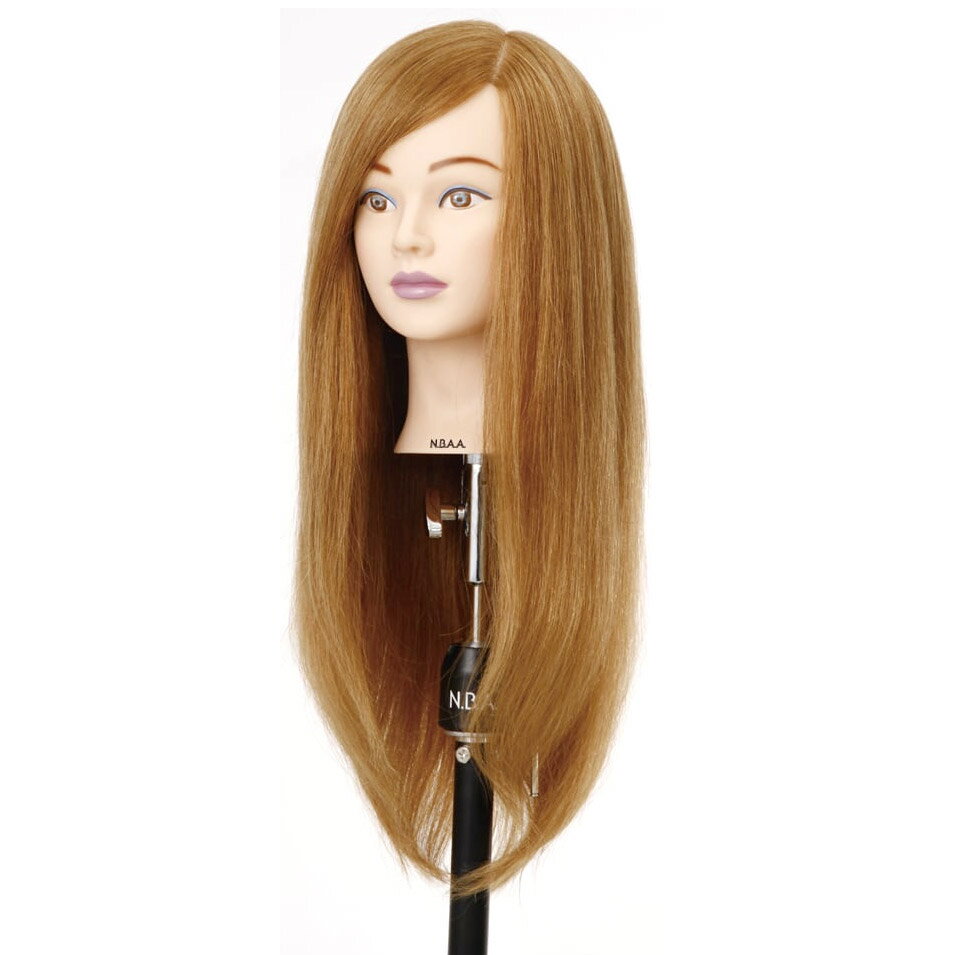 N.B.A.A. アップウィッグII ブロンド NB-WU2B ヘアカット カット アレンジ 練習用 トレーニング 人毛100％ 高品質 ヘアカット マネキン 美容師 理容師 美容室 サロン 学生 プロ用 業務用 ジュニュイン アップウィッグ2 Genuine エヌビーエーエー