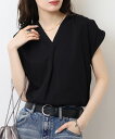 【最大半額!7/11 23:59まで】ブラウス風タックスキッパー フレンチ袖Tシャツ レディース 大きいサイズ レビュー特典あり
