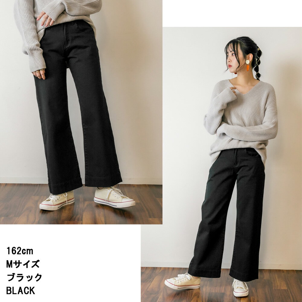 【10％クーポン利用で3060円】カラーツイルワイドパンツ ゆったり リラックス 美脚 チノパンツ ビッグサイズ ビッグシルエット カーキ ベージュ ブラック M L XL XXL LL 3L 4L レディース 春 夏 秋 冬