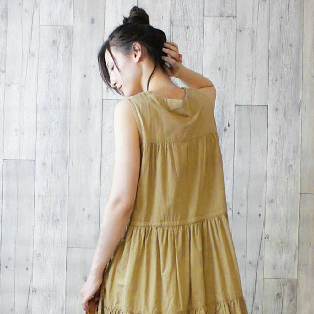 21特集 コットンティアードワンピース レディースファッション通販 M L Ll 3l 4l 5l 綿100 夏 上品 大きいサイズ カジュアル 楽ちん トップス ティアードワンピース フレア 大きめ 無地 2way ノースリvネック