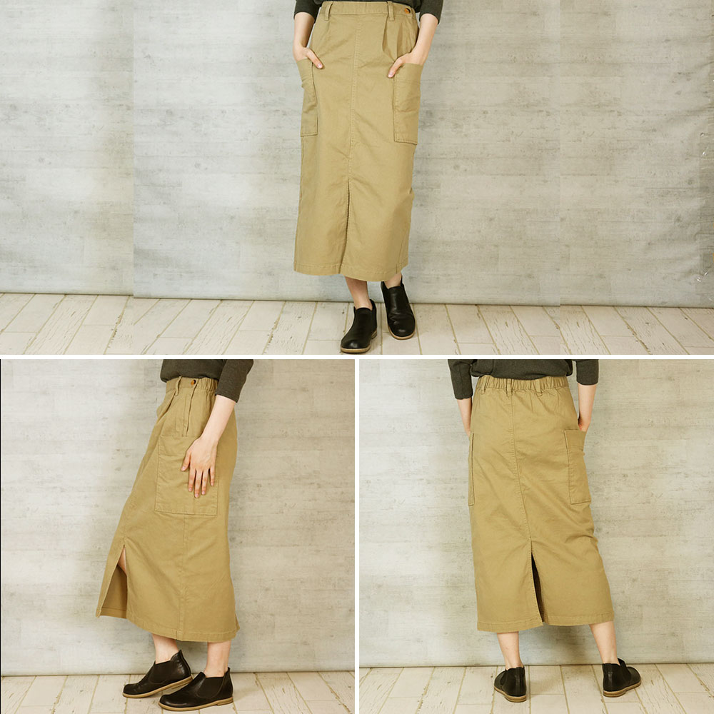 【5日限定★ポイントUP対象】【スーパーSALE限定★%5OFF】スカート ストレッチ タイトスカート ツイルスカート 無地 ロング丈 M L LL 3L 4L レディース春夏秋冬 楽ちん 大きいサイズ ウエストゴム カジュアル 体型カバー シンプル リラックス お洒落