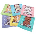 【ポイント5倍】 2枚セット フェイスタオル ツミツミワンワン かわいい タオル 綿100% 犬 イラスト 保育園 幼稚園 入園 祝い 新学期 入園準備 スポー...