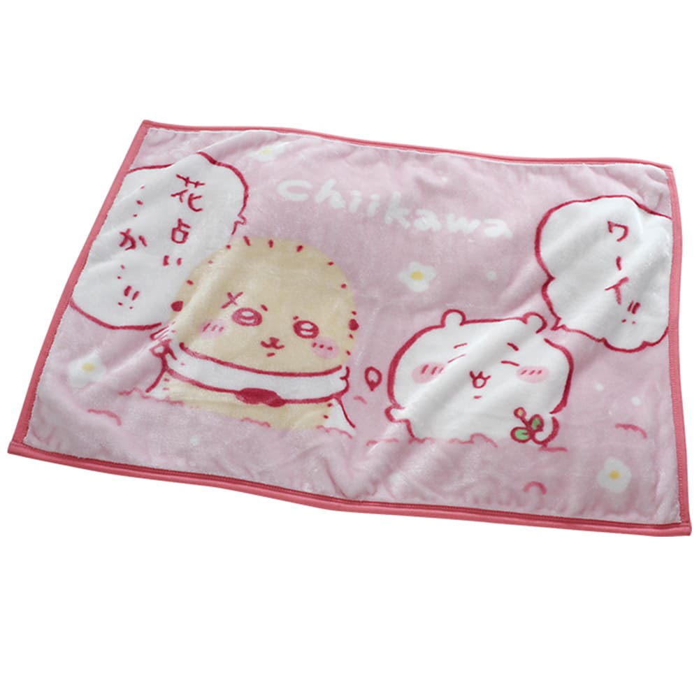 マイヤー ひざ掛け ちいかわ ふわふわ花占い ブランケット かわいい あったか ひざかけ お昼寝ケット 7..
