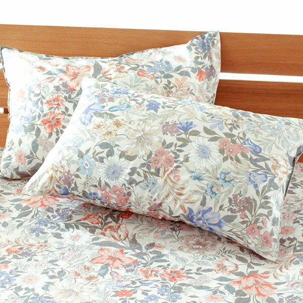 枕カバー ピロケース 35×50cm 43×63cm 50×70cm ルネ 高密度 防ダニ 日本製 アレルギー対策 花柄 可愛い ピンク ブルー