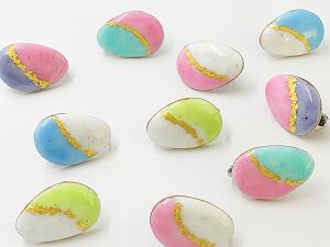 七宝焼 七宝焼き アクセサリー イヤリング しずく型 2色使い 金箔散らし オリジナル 左右非対称 オーダー感 手作り感 受注生産 レディース 工芸品 左右非対...