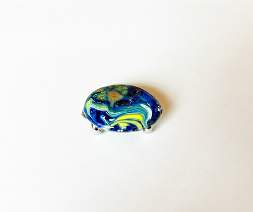 プチ楕円帯留シリーズ創作七宝焼七宝...