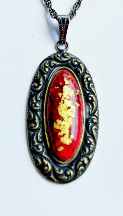 樂天商城 - 七宝焼 七宝焼き アクセサリー ペンダント 工芸 純金箔散らし 黒古美 あとりえしっぽう 大山阿津子一点モノ メイドインジャパン ハンドメイド 化粧箱付き 送料無料
