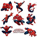 【中古】【輸入品 未使用】Spiderman Stickers Pack of 12 for Kids Room Peel and Stick Ultimate Spider Man Wall Decals for Marvel Decor by Dekosh by Marvel