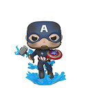 【中古】【輸入品・未使用】Pop Avengers Endgame Captain America with Broken Shield & Mjolnir Vinyl Figure