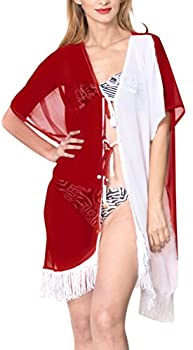 【中古】【輸入品・未使用】La Leela SWIMWEAR レディース US サイズ: [ONE SIZE] US: 14 (L) THRU 18W (2X) カラー: レッド