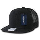 【中古】【輸入品・未使用】Decky 1052-BLK 6 Panel Flat Bill Trucker Caps Black