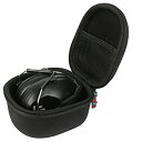 yÁzyAiEgpzKhanka EVA Carrying Storage Travel Hard Case Cover Bag for Walkers Game Ear Pro-Low Profile Folding Muff Earmuff - Black by Khanka