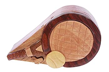 【中古】【輸入品・未使用】手作り木製バドミントン形状Secretジュエリーパズルボックス???バドミントン