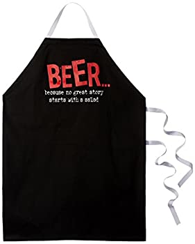 【中古】【輸入品・未使用】Attitudeエプロンに調節可能"ビール。。。ためno goodストーリーStarts With Aサラダ" apron-black