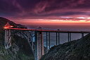 yÁzyAiEgpzBig SurAJtHjA???Bixby Bridge and Sunset 12 x 18 Signed Art Print LANT-84920-708