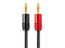 【中古】【輸入品・未使用】Monoprice プレミアム編組スピーカーワイヤー 14AWG - 20フィート 金メッキバナナプラグコネクタ - Affinity...