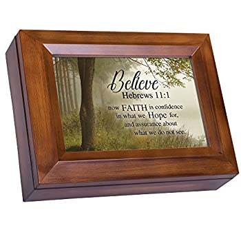 楽天アトリエ絵利奈【中古】【輸入品・未使用】Believe Faith Is Hope Hebrews 11?: 1木製仕上げジュエリー音楽ボックスPlays You Are My Sunshine