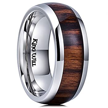【中古】【輸入品・未使用】King Will Nature 8?mm Mens Real Wood InlayチタンウェディングリングHigh Polishedドームスタイル 【中古】【輸入品・未使用】King Will Nature 8?mm Mens Real Wood InlayチタンウェディングリングHigh Polishedドームスタイル