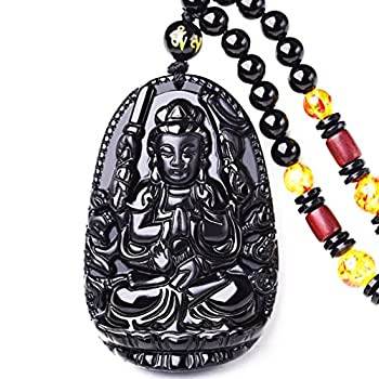 【中古】【輸入品・未使用】BuddhaペンダントネックレスBodhisattva Amulet Talisman Made of Obsidian Gemstone 【中古】【輸入品・未使用】BuddhaペンダントネックレスBodhisattva Amulet Talisman Made of Obsidian Gemstone