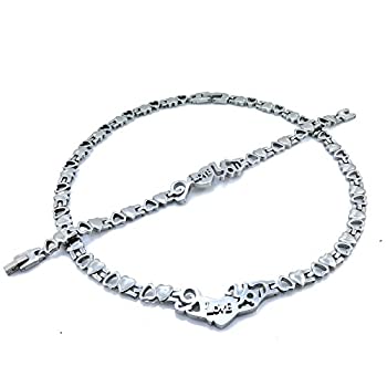 【中古】【輸入品・未使用】I LOVE YOU シルバートーン ハートネックレス&ブレスレットセット XOXO STAMPATO 長さ18インチ 【中古】【輸入品・未使用】I LOVE YOU シルバートーン ハートネックレス&ブレスレットセット XOXO STAMPATO 長さ18インチ