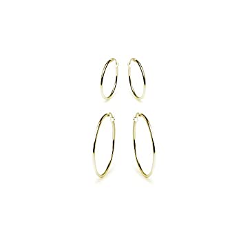 【中古】【輸入品・未使用】2ペアスターリングシルバー1.5?MMフープイヤリングセットレディースTeens Girls 15???50?mm【メーカー名】GemStar USA【メーカー型番】【ブランド名】GemStar USA【商品説明】...