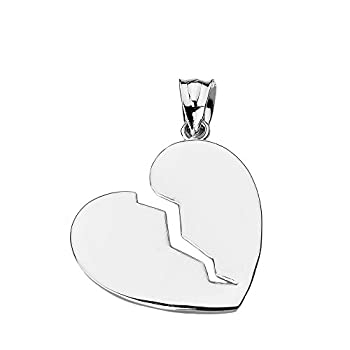 【中古】【輸入品・未使用】スターリングシルバーBroken Heartチャームペンダント