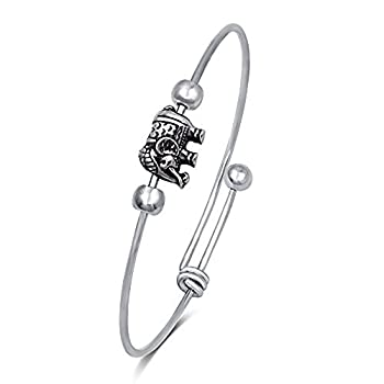 【中古】【輸入品・未使用】noumandaアンティークゴールドシルバー銅Elephant Expandable Wire Bangleブレスレット