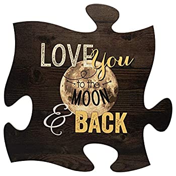 yÁzyAiEgpzP. Graham Dunn Puzzle Piece Print Frame Panel Art Love You to the Moon and Back by P Graham Dunn