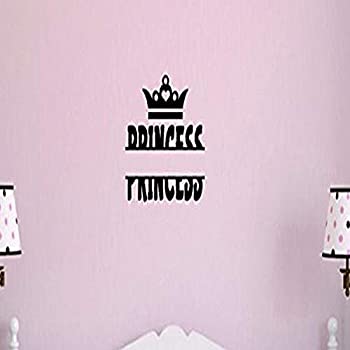 【中古】【輸入品・未使用】Design with Vinyl Moti 1430 1 Princess Crown Girls Teen Kids Bedroom Peel & Stick Wall Sticker Decal 10 x 20 Black by Design with Vinyl