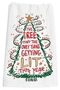 【中古】【輸入品・未使用】(tea Towel Getting Lit) - Primitives by Kathy Christmas LOL Kitchen...