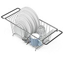 【中古】【輸入品・未使用】Simple Houseware シンクカウンタートップ 食器水切りラック クロム