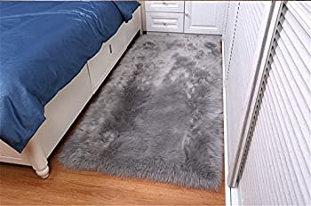 【中古】【輸入品・未使用】フェイクファー シープスキン エリアラグ ベビーベッドルームラグ ふわふわ..