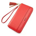 【中古】【輸入品・未使用】Cyanb レディース 財布 タッセル 二つ折り レディース クラス リストレット ストラップ 長財布 ピンク M