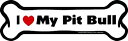 【中古】【輸入品・未使用】Imagine This Bone Car Magnet I Love My Pit Bull 2-Inch by 7-Inch by...