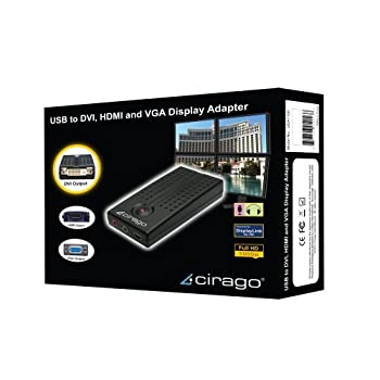 【中古】【輸入品・未使用】Cirago uda1100?USB to DVI、HDMI、VGAディスプレイアダプタ