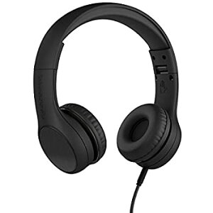 【輸入品・未使用未開封】LilGadgets Connect+ Style キッズ プレミアム ボリューム リミテッド 有線ヘッドフォン SharePort とインラインマイク (子供 幼児 ) - ブラック格安セール