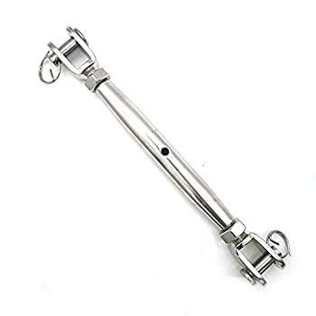 yÁzyAiEgpzJingyi M10 10mmStainless Steel Jaw and Jaw Rigging Screm Closed Body Turnbuckle with Working MagneticMarine GradeSilver Tone1 pack