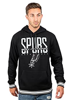 【中古】【輸入品・未使用】(San Antonio Spurs Medium) - UNK NBA Men's Fleece Hoodie Pullover Sweatshirt Focused Stripe Team Colour