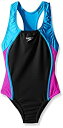 【中古】【輸入品・未使用】Speedo ガールズ メッシュ スプライス 厚手 ストラップ ワンピース水着 ブラック