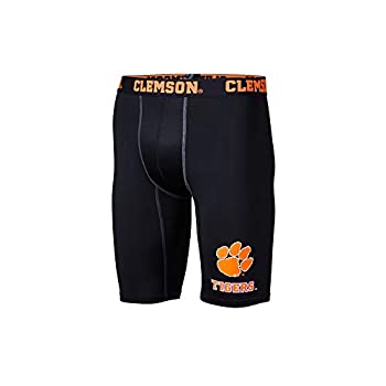 【中古】【輸入品・未使用】クレムソン大学CU Clemson Tigers Men 's Base Layer圧縮ショーツ下着 ブラック