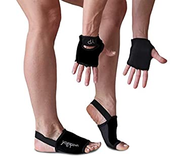 【中古】【輸入品・未使用未開封】YogaPaws パッド入りヨガグローブ＆ヨガソックス?持ち運び可能 携帯用 薄型ヨガマット 女性・男性用